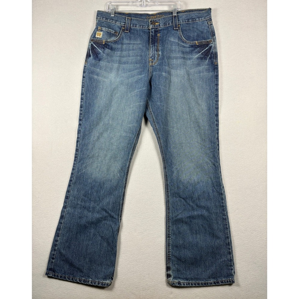 Cinch Carter Relaxed Bootcut Jeans 40x34 Medium Wash Blue Denim MB96134001